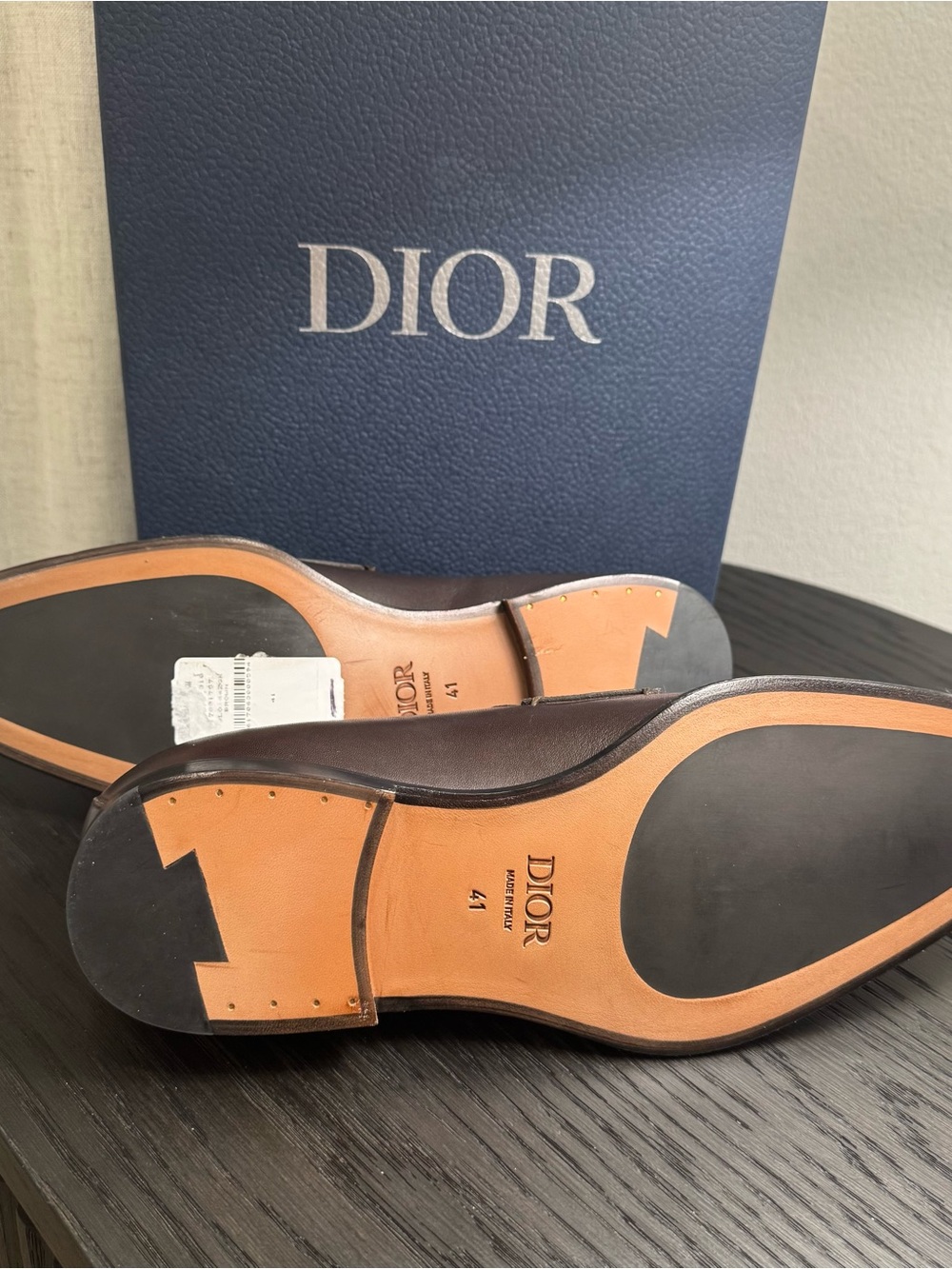 Christian Dior Timeless Loafers Dress Shoes Leather Brown 41 - Picture 10 of 11